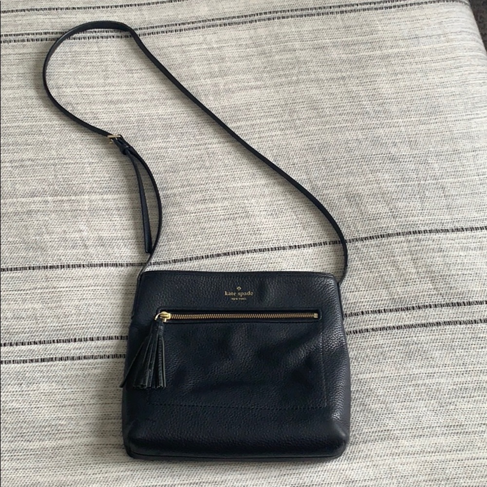 Kate spade leather black crossbody bag purse